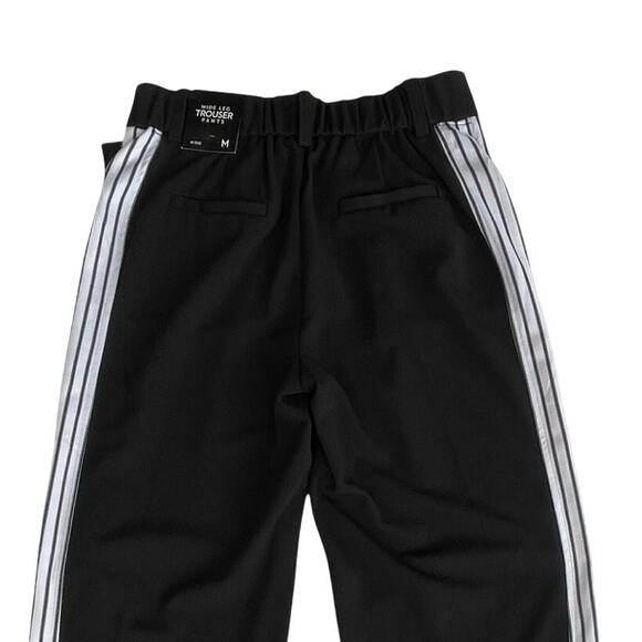 No Comment wide leg trousers, high rise fit with bold white side stripes Size M - Picture 3 of 8